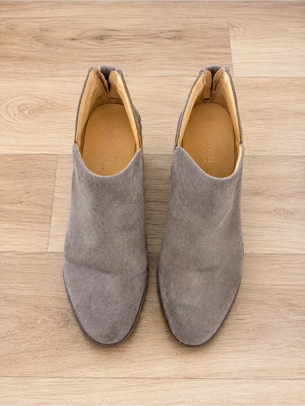 Kenneth Cole Reaction Weekend Grey Suede Ankle Booties
